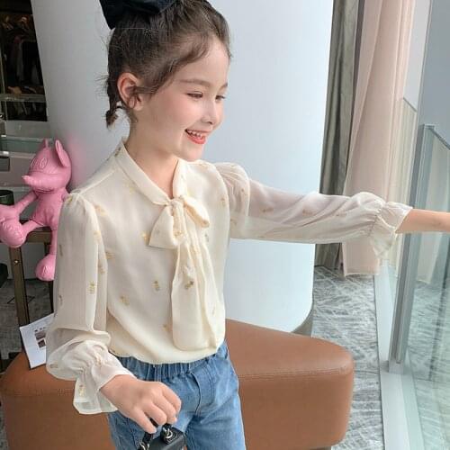 New 2020 Autumn Girls Blouse Children Clothes School Child Shirt Kids Blouse Girls Tops Toddler Girl Blouse Teenage Blusas 3-14Y