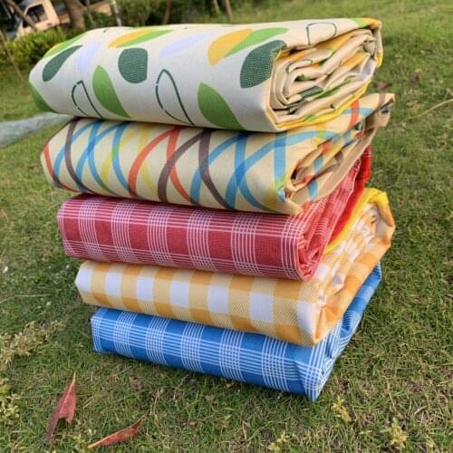 OLIVE HOME New Hight Quality Waterproof Pocket Beach Blanket Plaid Stripe Print Portable For Picnic Camping Sand Beach Mat