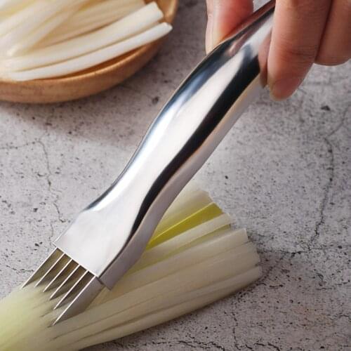 Stainless Steel Onion Cutte Vegetable Cutter Onion Knife Garlic Tomato Hredders Slicers Cooking Tools Kitchen Accessories