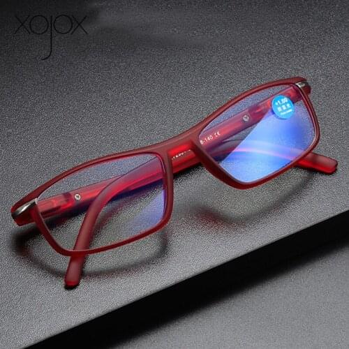 XojoX Womens Reading Glasses Men Anti-Blue Light Hyperopia Eyewear Square Vintage Presbyopic Diopter +1.0 1.5 2.0 2.5 3.0 4.0