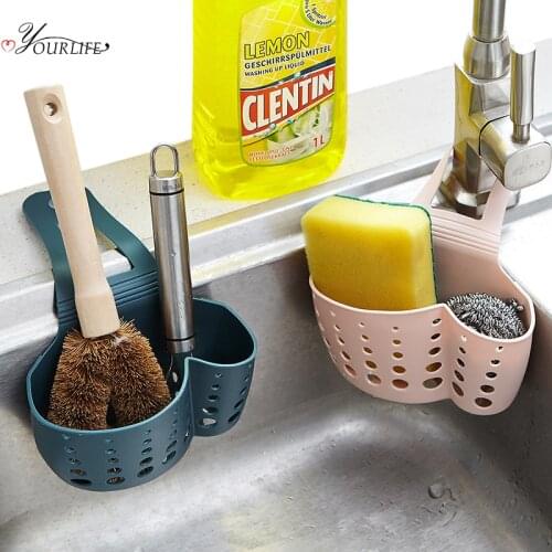OYOURLIFE Sink Sponge Holder Kitchen Fork Spoon Soap Sponge Hanging Drain Drying Rack Kitchen Sink Accessories Organizer