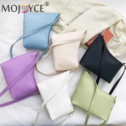 Casual All-match PU Leather Zipper Small Handbags Fashion Women Pure Color Shoulder Underarm Bag Portable Street Travel Purse