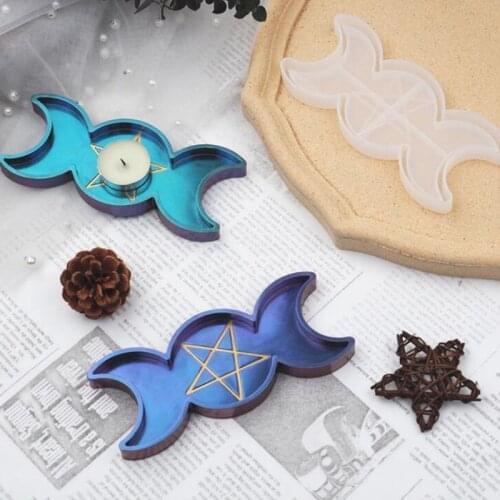 Transparent Silicone Mould Dried Flower Resin Decorative Craft DIY Sun Moon Phase Box Plates Mold Epoxy Resin Molds for Jewelry