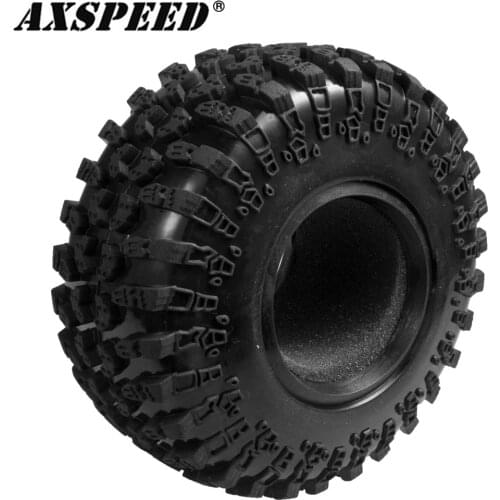 AXSPEED RC Crawler Car Rubber Tyres 130mm 2.2" Rock Terrain Truck Tires Foam Insert for 1/10 AXIAL SCX10 TF2 Wraith D90 TRX4