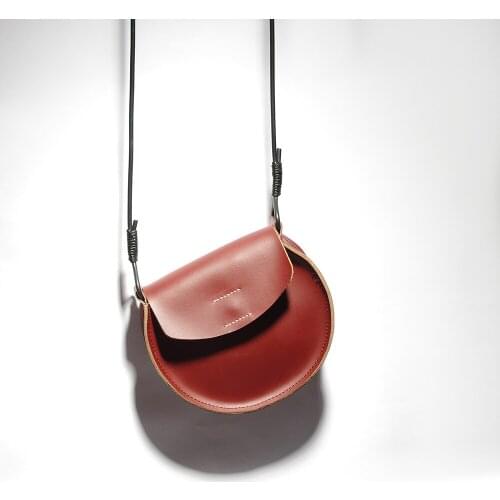 Luxury handbags women bags designer Genuine Leather Saddle Casual Solid Hasp bag purses Simple style ladylike bag