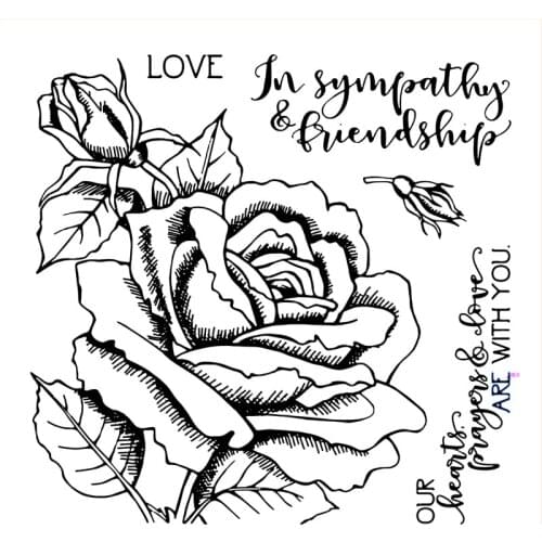 14x14 Rose Transparent Clear Silicone Stamp Seal for DIY scrapbooking photo album Decorative clear stamp