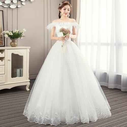 Lace Up Wedding Dress Bride Embroidery Wedding Dresses Married Princess Dream Dresses Ball Gowns