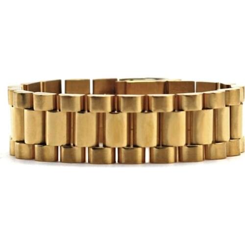 Rlx Three Rows Polishing Bracelet Gold
