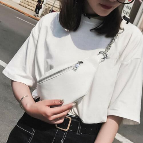 Black and White Waist Fanny Pack Belt Bag for Women Girl Pouch Travel Hip Bum Bag Mini Purse