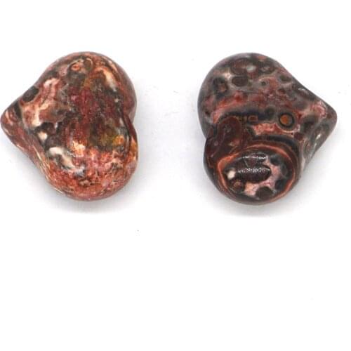 1" Puffy Love Heart Assorted Natural Leopard Jasper Hand Carving Reiki Healing Energy Chakra Gift 2pcs