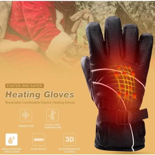 1 Pair Of 10000mAh Winter Warm Electric Gloves Usb Charging Touch Screen Fever Ski Riding Gloves Winter Warm Accessories