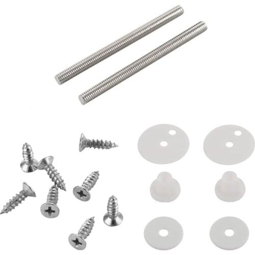1 Pair Toilet Seat Hinge Replacement Parts Mountings with Screws Bolts and Nuts Closestool Hinge Mountings Hardware Kit