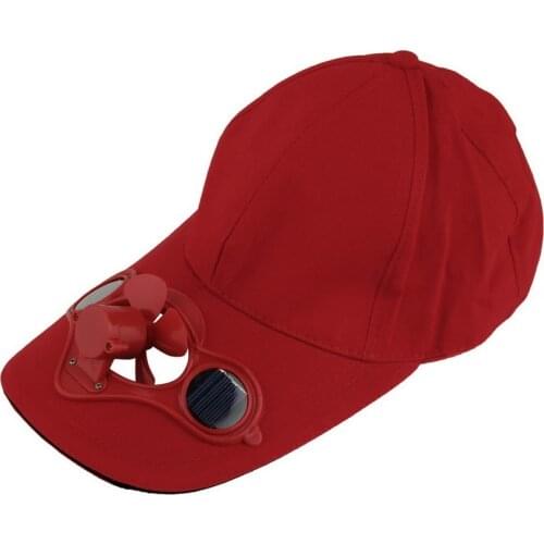 Adult Kid Summer Solar Panel Powered Cooling Fan Baseball Cap Outdoor Sport Camping Hiking Snapback Peaked Sun Visor Hat