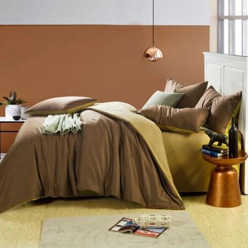 100%Cotton Coffee Grey Queen King size Bedding Set Twin size Bed set Soft Bed sheet set Duvet cover parrure de lit ropa de cama