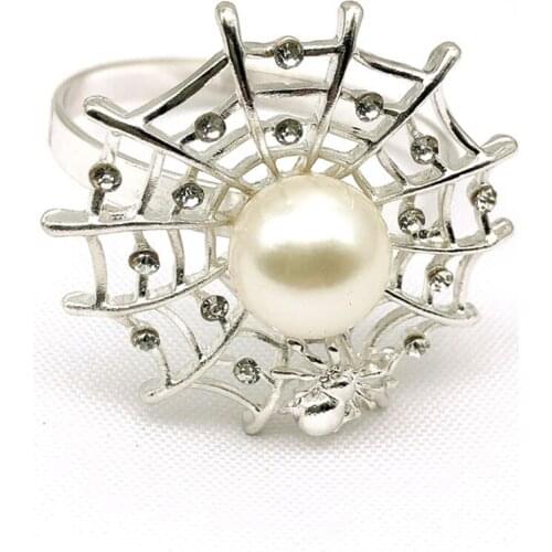 12PCS/Halloween pearl cobweb napkin ring Western table decoration decoration for hotel reception wedding banquet holiday party