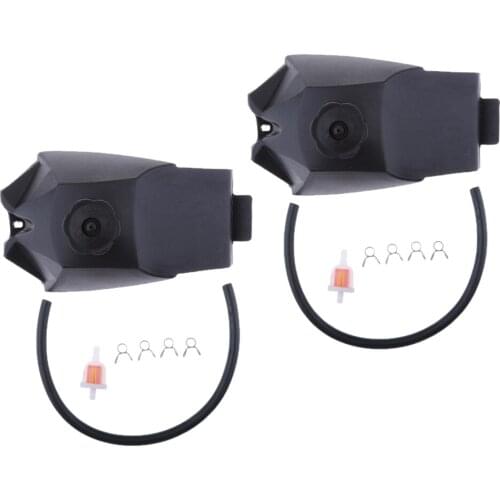 2x Gas Fuel Petrol Tank with Cap & Fuel Filter & Hose Pipe Kit 49cc