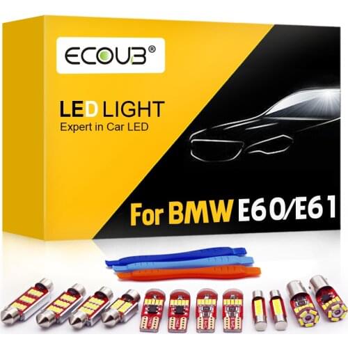 20Pcs for BMW E60 E61 2004-2010 Car Interior Light Bulb Kit Led Dome Map Reading Indoor Trunk Footwell Glove Box Bulb Package