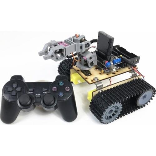 2019 PS2 Remote Control 4DOF track detection Vehicle Car chassis arduino Assembled DIY kit