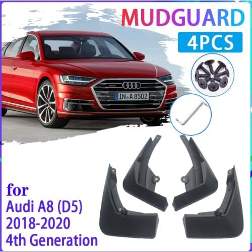 4 PCS Car Mud Flaps for Audi A8 D5 2018 2019 2020 Mudguard Splash Guards Fender Mudflaps Auto Accessories