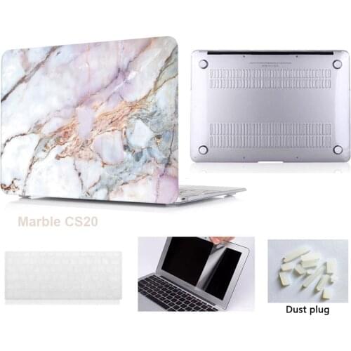 4IN1 Plastic Laptop Shell Case+ keyboard Cover+Screen Film ONLY For Alppe Macbook 13Air With Reitna Touch ID Model: A1932
