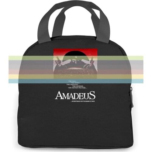 Amadeus V1, movie poste, 1984, BLACK all s 5 Printed Pure women men Portable insulated lunch bag adult