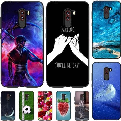 For Xiaomi Pocophone F1 Poco F1 Little F1 Case Cartoon Pattern Soft TPU Cover Coque Animal Flower Shell