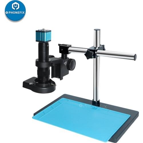 Digital Microscope Set 38MP 1080P 60F/S 2K HDMI VGA Video USB Camera 180X C Mount Lens 56 LED Light Lamp Phone Soldering Tools