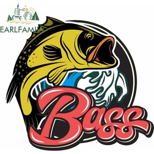 EARLFAMILY 13cm x 11.8cm for Color with Bass and Calligraphy Motorcycle Car Bumper Window Stickers Vinyl Car Sticker Vinyl Decal