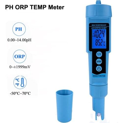 Digital 3 in 1 PH ORP Temperature Meter Pen Type PH ORP Analyzer Swimming Pool Aquarium Drink Water Quality Tester PH ORP Tester