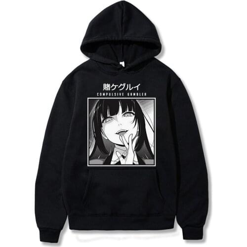 COMPULSIVE LIAR Yumeko Jabami Gambler Girl Hoodies Kakegurui Anime Hoodies Men/women Streetwear Sweatshirt Tops Unisex