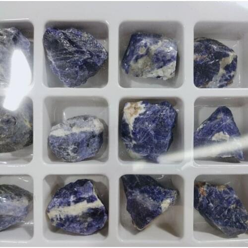 A box of Natural Rough Afghanistan Lapis lazuli Crystal Gemstone Mineral Stone Healing Stone Hot