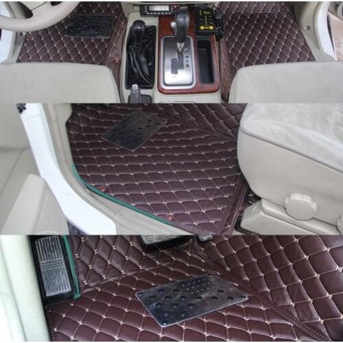 Leather car floor mats for nissan patrol y61 1997-2010 2008 2009 2007 2006 2005 2004 2003 2002 2001 2000 carpet mat