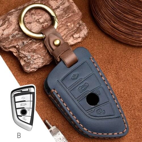 Leather Car Styling Key Case Cover For BMW X1 X3 X4 X5 F15 X6 F16 G30 7 Series G11 F48 F39 520 525 f30 118i 218i 320i Protector