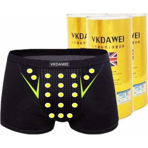 Magnetic Underwear Mens Plus Size Boxer Shorts Tourmaline Home Prostate Physiological Health Magnet Magnetic Therapy Underpants