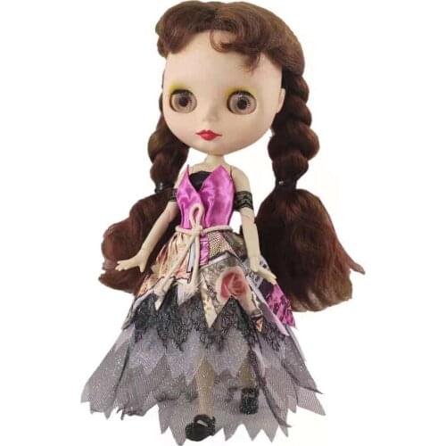 Fashion 11.5" Doll Dress For Blythe Clothes Set Princess Outfits for Azone for Blyth Doll Clothing 1/6 Accessories Kids Toy Gift