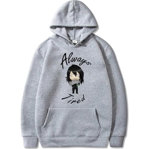 Always Tired My Hero Academia Shoto Aizawa Kpop Sweatshirts Men/women Oversized Hoodie 2020 Funny Japanese Streetwear Long Full