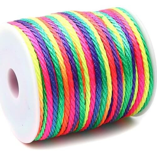 DoeenBeads Colorful Polyester Jewelry Thread Cord Handmade DIY Making Bracelets Necklace Jewelry 3mm,1Roll (Approx 45 M/Roll)