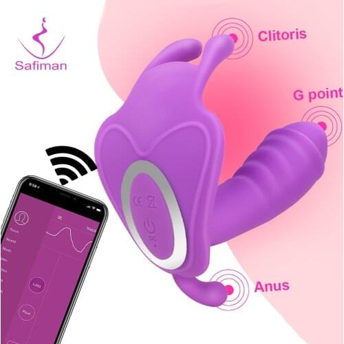 Wearable Dildo APP Vibrator G-Spot Clitoris Stimulator 10 Speeds Invisible Butterfly Panties Vibrating Egg Sex Toys for Womens