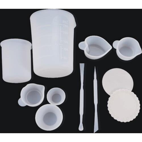 New Silicone Measuring Cups 100ml Graduated Epoxy Split Cup For Casting UV Resin Mold DIY Jewelry Making tool Art Kitchen Lab
