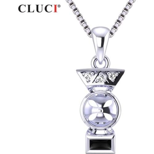 CLUCI Silver 925 Pendant Zircon Gemstone Fashion Women Necklace Fine Jewelry Real Sterling 925 Silver Pendant SP393SB