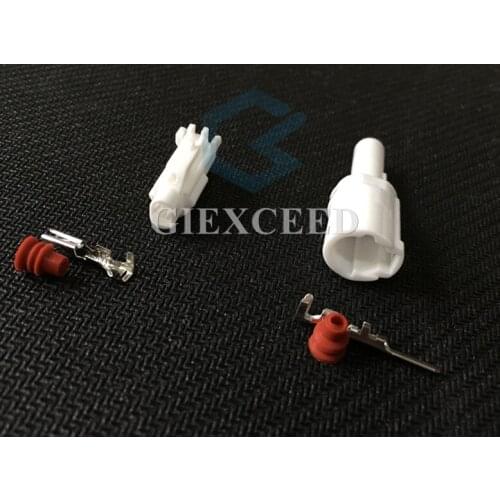2 Sets 1 Pin Female Male Waterproof Automotive Connector Fuel Injector Electronic Plug Super Seal Light Socket