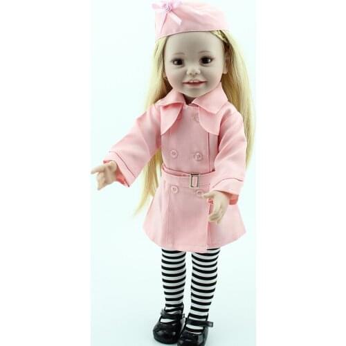 18 Inch Full Body Silicone Girl Doll Vinyl Toys for Girls Lifelike Baby Alive Dolls Kids New Year Christmas Gifts