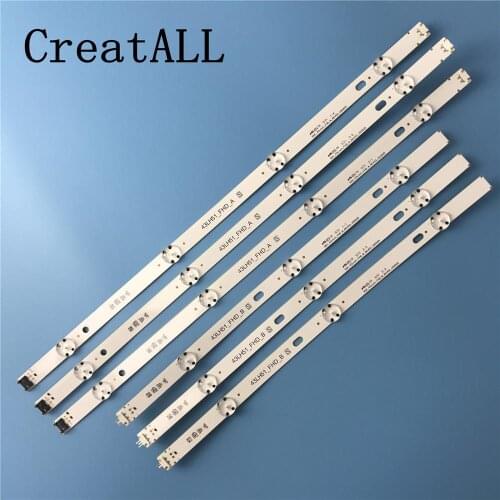 LED Backlight Lamp strip 7 lamp For LG 43"TV 43LX300C 43LF510V LF51-FHD-A HC430DUE COB 43LH51_FHD A SSC_43inch 43LH5700