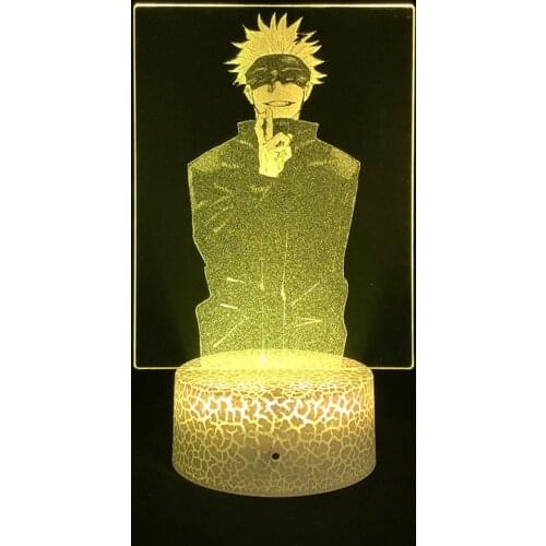 3D Baby LED Picture Lamp Light Anime USB App Control Jujutsu Kaisen Gojo Satoru Figure Acrylic NightLight Atmosphere Kids Gift