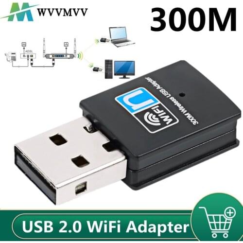 USB WiFi Adapter 300M 2.4GHz WiFi Antenna Dual Band 802.11b/n/g Mini Wireless Computer Laptops Network Card ReceiverWholesales