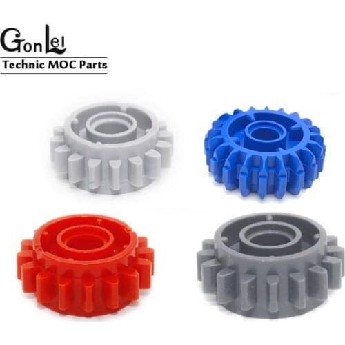 20Pcs/lot High-Tech Gear 16 Tooth with Clutch on Both Sides MOC Building Blocks Bricks Particles DIY Toys Compatible with 18946