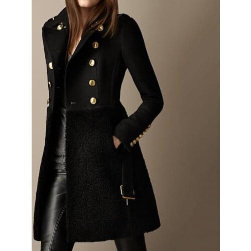 Gothic Punk Womens Jacket Oversized New Fashion Slim Fall Winter Womens Coat Jacket Casual Womens Coat Plus Size M-4XL