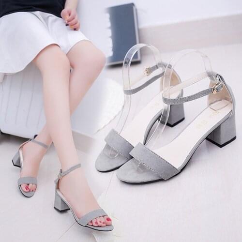 Women Ladies Fish Mouth Non-Slip Platform Slope High Heels Sandals Buckle Strap Sandals Outdoor Style For Women Large Size 34-45