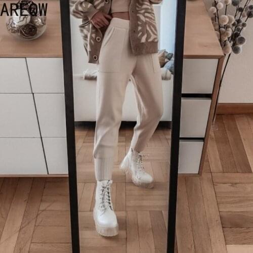 Autumn Winter Women Pants Sweat Pants Casual Warm Soft Streetwear Harem Pants