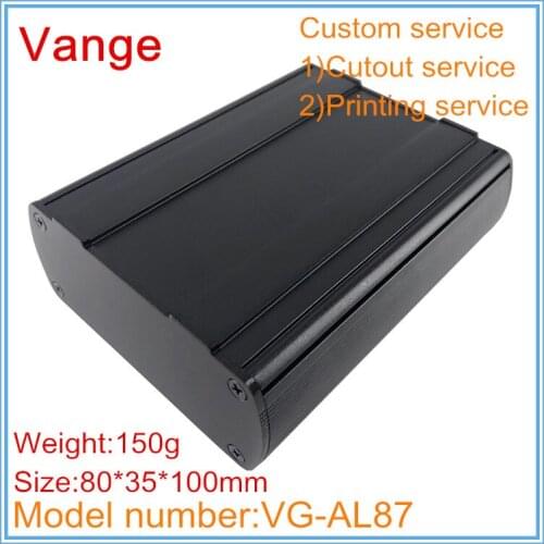 1pcs/lot extrusion junction metal boxes diy electronics 80*35*100mm 6063-T5 Aluminum enclosures diy housing shell for amplifier